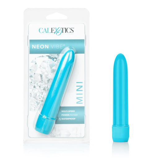 Mini Neon Multi-Speed Vibe 4.5 Inches - Blue Default Title CalExotics - California Exotic Novelties Toys - Vibrators
