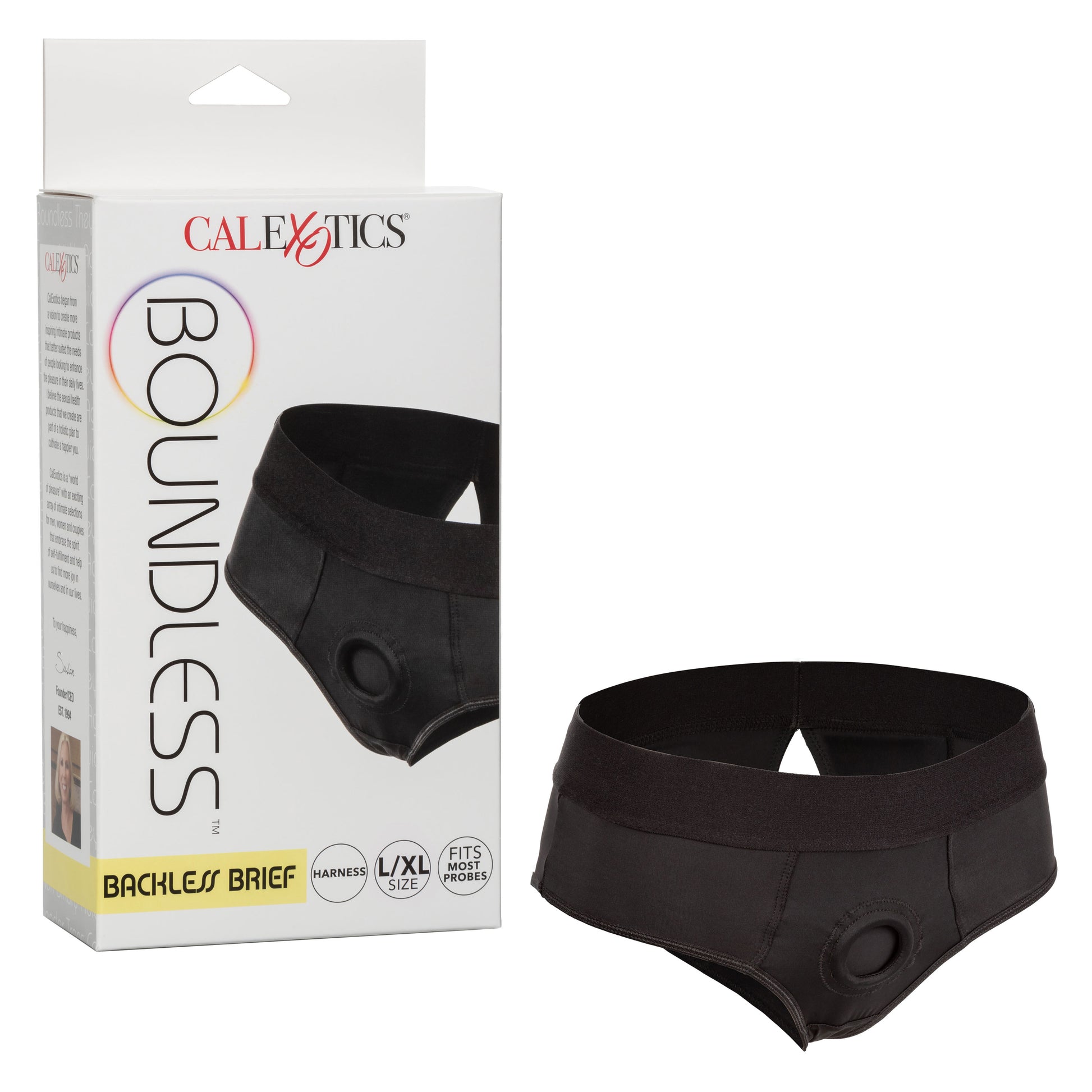 Boundless Backless Brief - L/xl - Black Default Title CalExotics - California Exotic Novelties Toys - Fetish