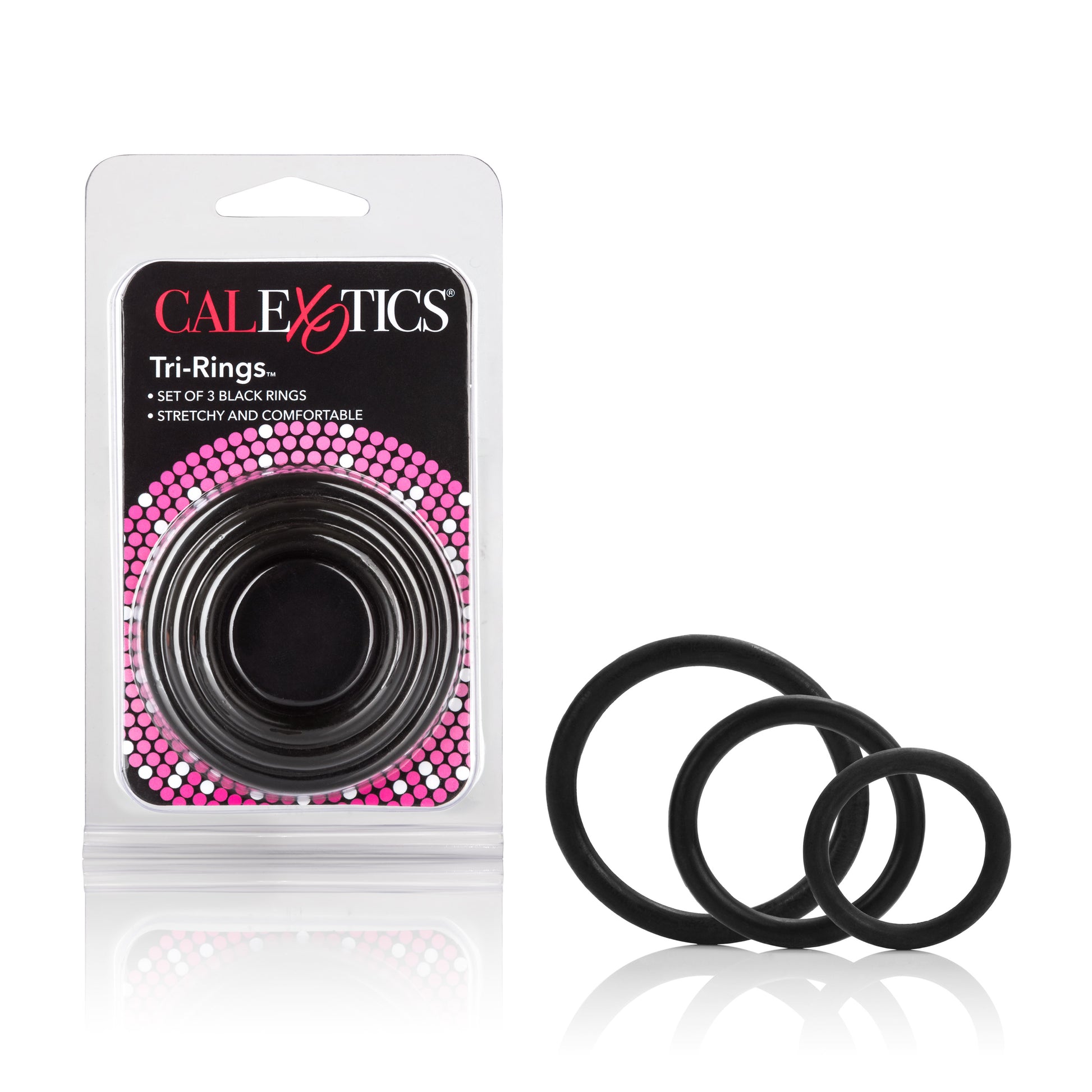Tri-Rings - Black Default Title CalExotics - California Exotic Novelties Toys - Cockrings