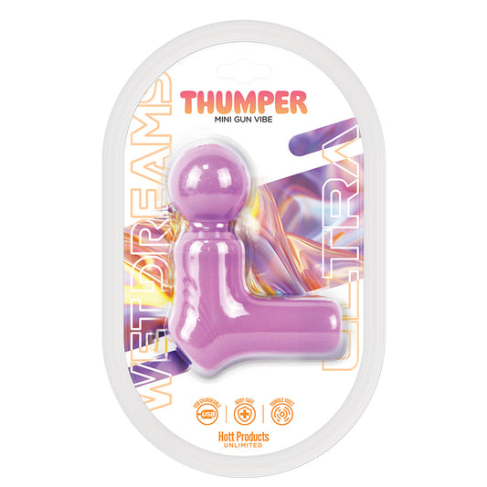 Wet Dreams- Thumper- Vibrating Massage Wand- Multispeed Silicone Lavendar