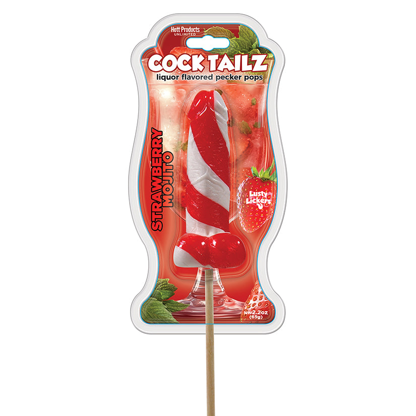 Cocktailz Liquor Flavored Pecker Pops Strawberry Mojito