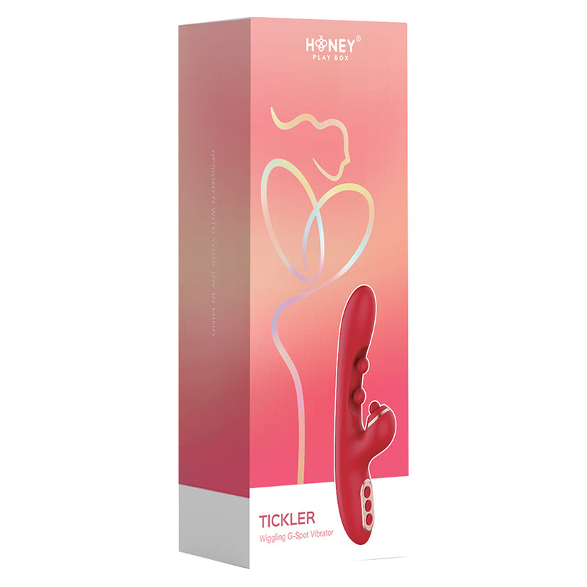Honey Play Box Tickler Wiggling G-Spot Vibrator-Red