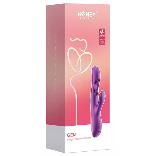 Honey Play Box Gem Rabbit Vibrator-Purple