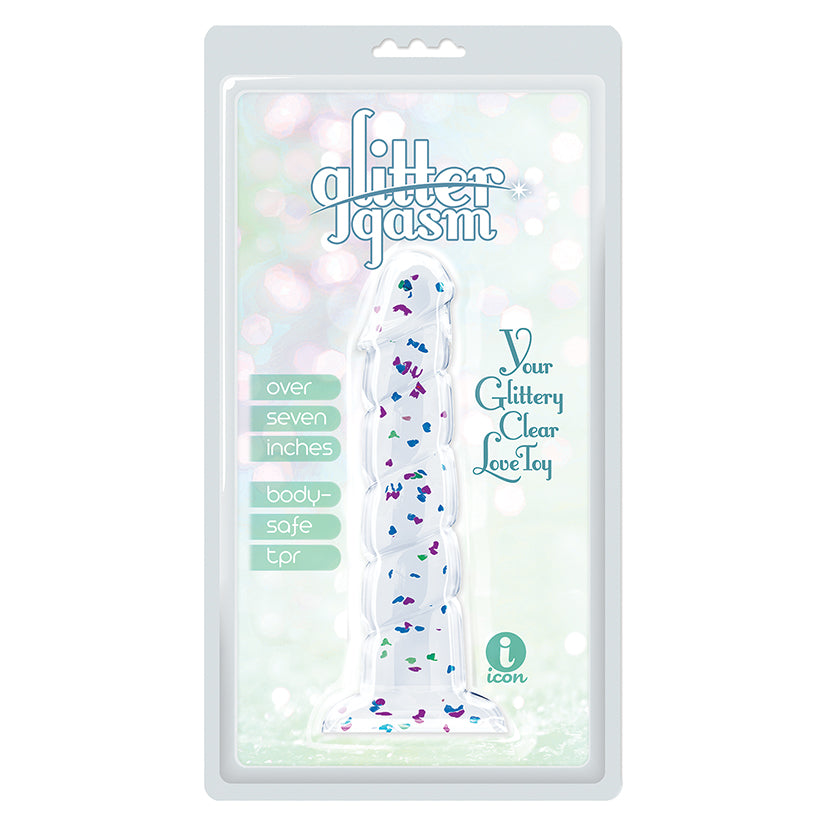 Glittergasm Dong-Blue and Green Swirl 7"