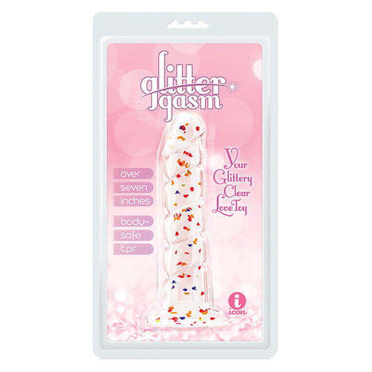 Glittergasm Dong-Red and Orange Swirl 7"