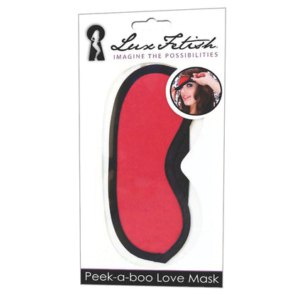 Lux Fetish Peek-A-Boo Love Mask-Red Default Title Electric Eel Toys - Fetish