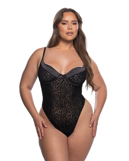 Wild Thing Teddy Black 1X 2X Roma Confidential Costume Women - Lingerie - Teddy