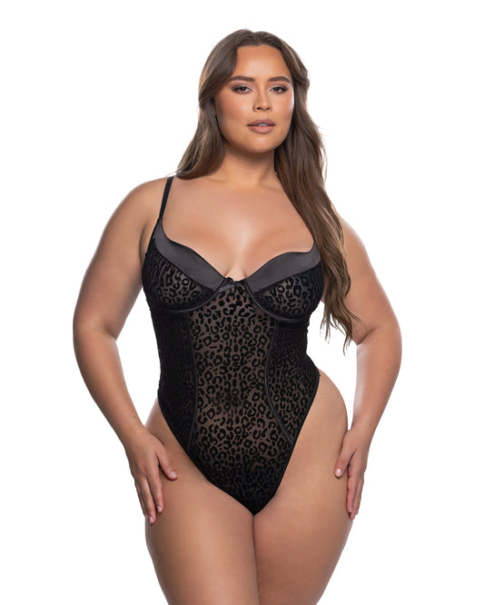 Wild Thing Teddy Black 1X 2X Roma Confidential Costume Women - Lingerie - Teddy