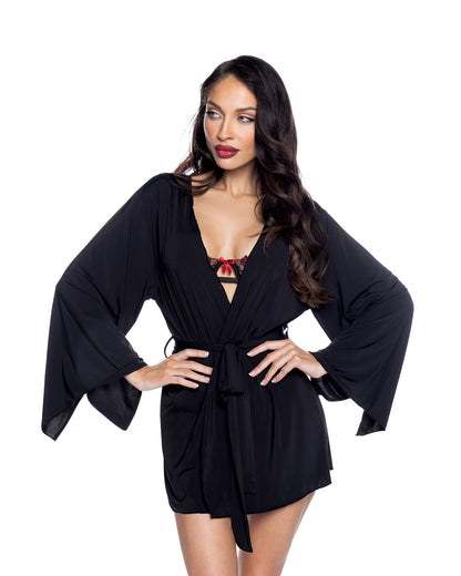 Modal Robe Black One Size Roma Confidential Costume Women - Sleepwear - Robes
