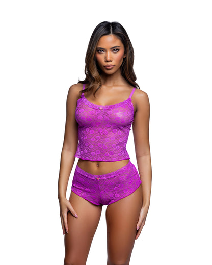 Infinite Lace Teddy Fuchsia Roma Confidential Costume Women - Lingerie - Teddy