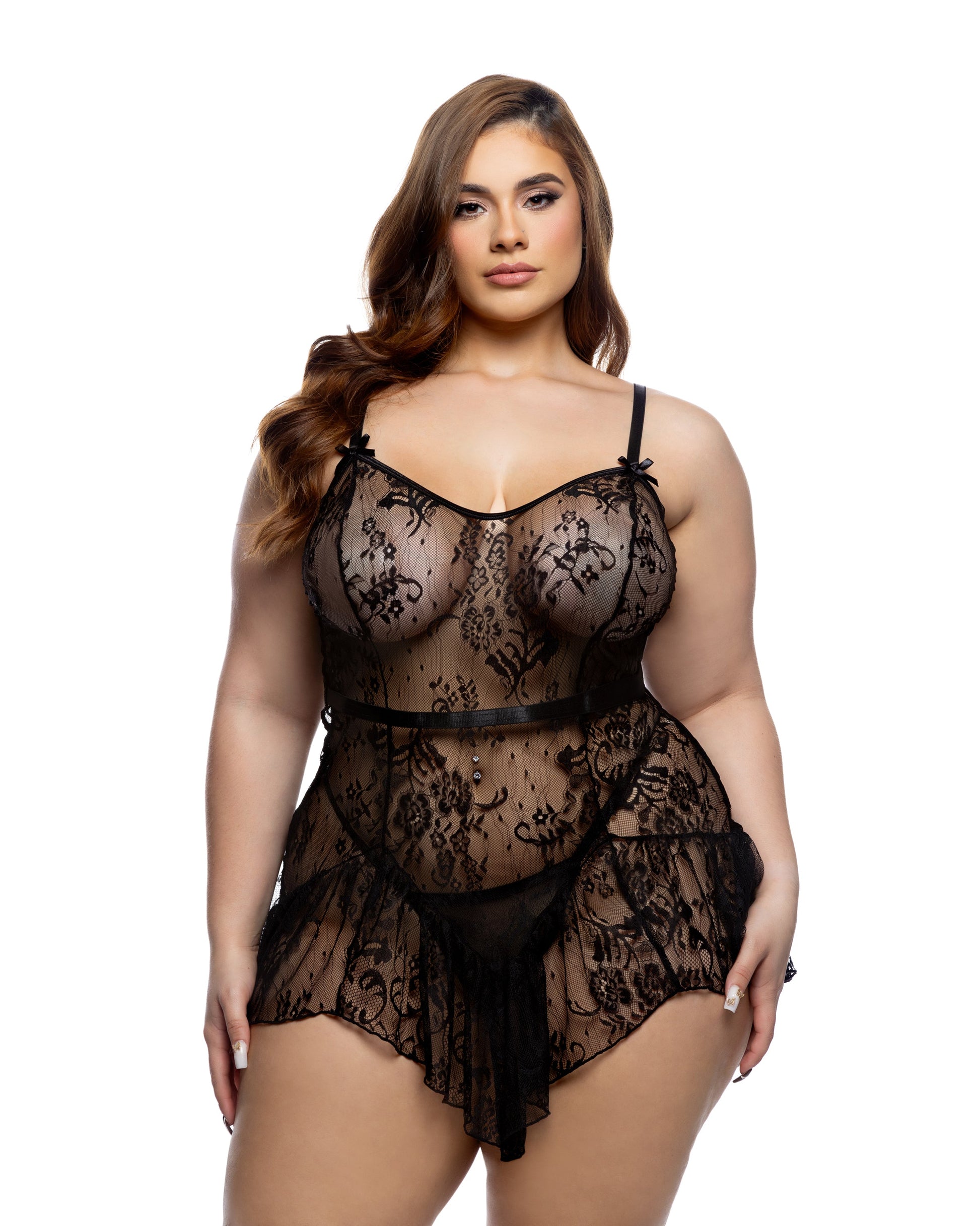 Midnight Kiss Slip Black Roma Confidential Costume Women - Lingerie - Babydolls