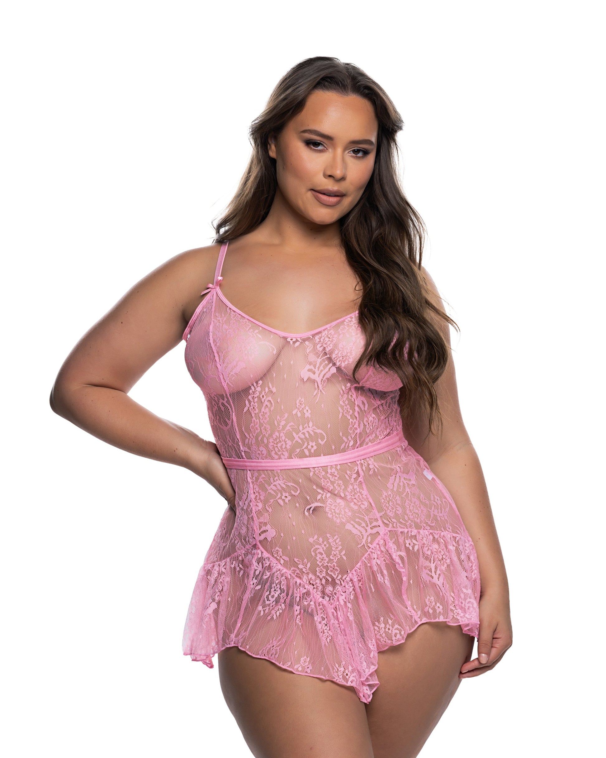 Midnight Kiss Slip Pink Roma Confidential Costume Women - Lingerie - Babydolls