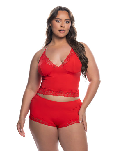 Essentials Set Cami Red Roma Confidential Costume Women - Lingerie - Sets