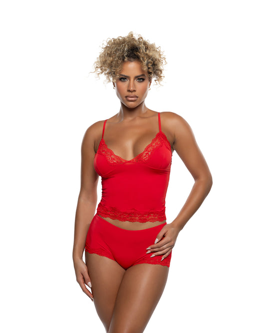 Essentials Set Cami Red Roma Confidential Costume Women - Lingerie - Sets