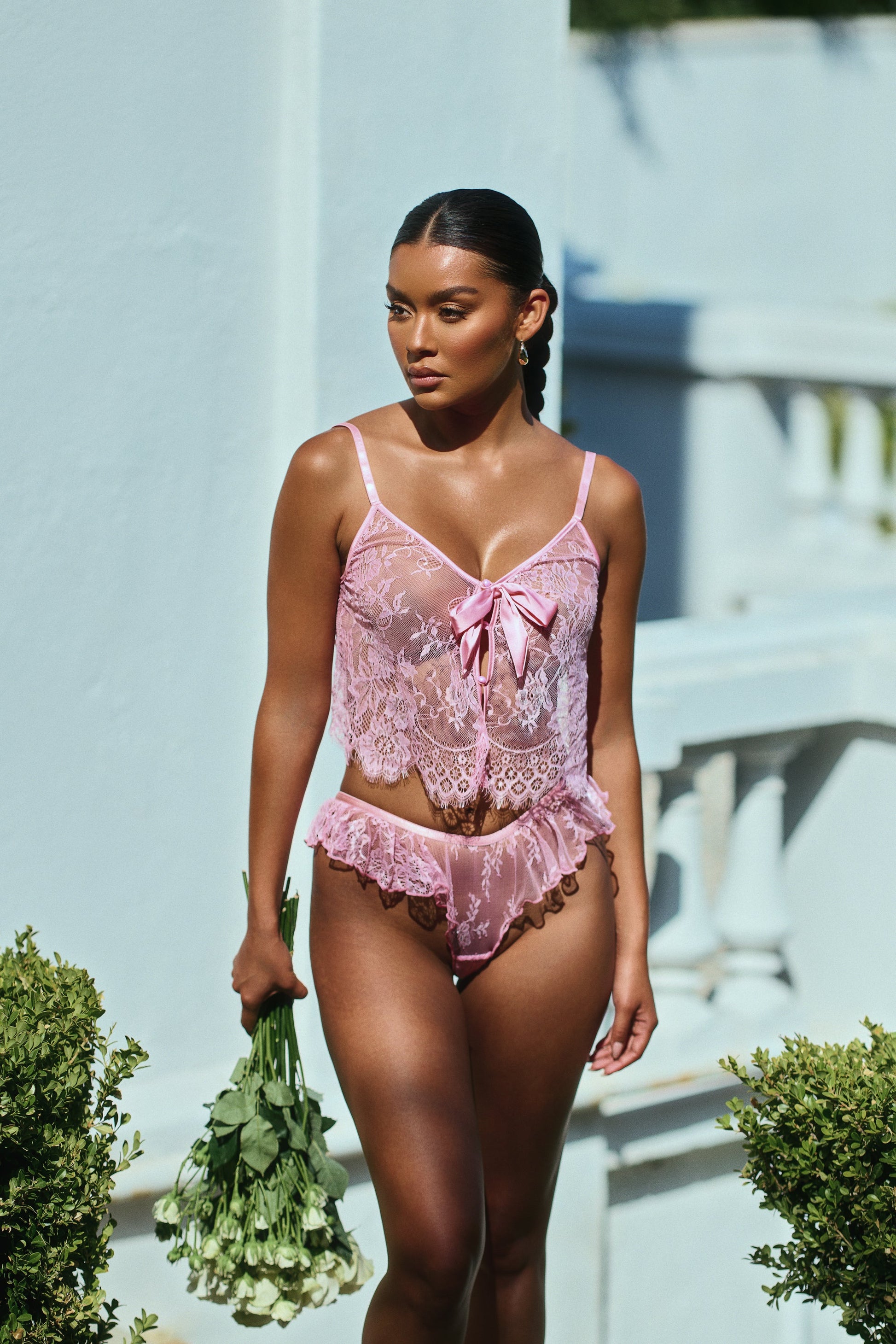 Lace Essentials Cami 2-Piece Set Roma Confidential Costume Women - Lingerie - Sets