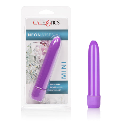 Mini Neon Multi-Speed Vibe 4.5 Inches - Purple Default Title CalExotics - California Exotic Novelties Toys - Vibrators