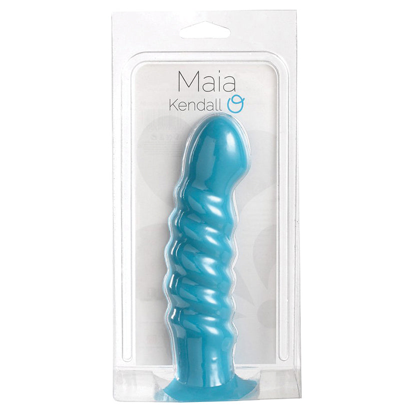Maia Kendall Silicone Swirl Dong-Neon Blue 8"