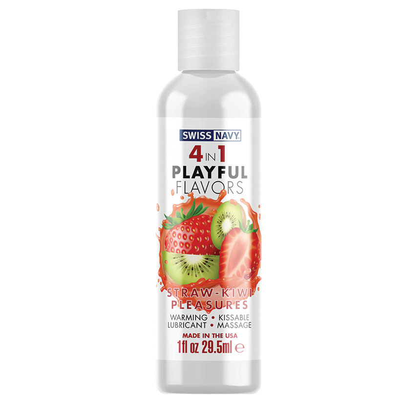 Swiss Navy 4 In 1 Playful Flavors-Strawberry/Kiwi Pleasure 1oz Default Title M.D. SCIENCE LAB, LLC Sexual Wellness - Lubricants