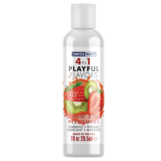 Swiss Navy 4 In 1 Playful Flavors-Strawberry/Kiwi Pleasure 1oz Default Title M.D. SCIENCE LAB, LLC Sexual Wellness - Lubricants
