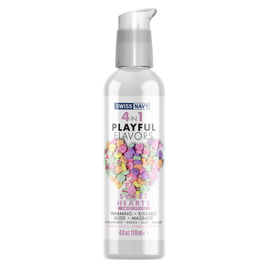 Swiss Navy 4 In 1 Playful Flavors-Sweet Hearts Default Title M.D. SCIENCE LAB, LLC Sexual Wellness - Lubricants