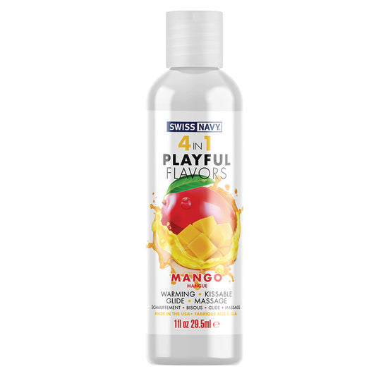 Swiss Navy 4 In 1 Playful Flavors-Mango 1oz Default Title M.D. SCIENCE LAB, LLC Sexual Wellness - Lubricants