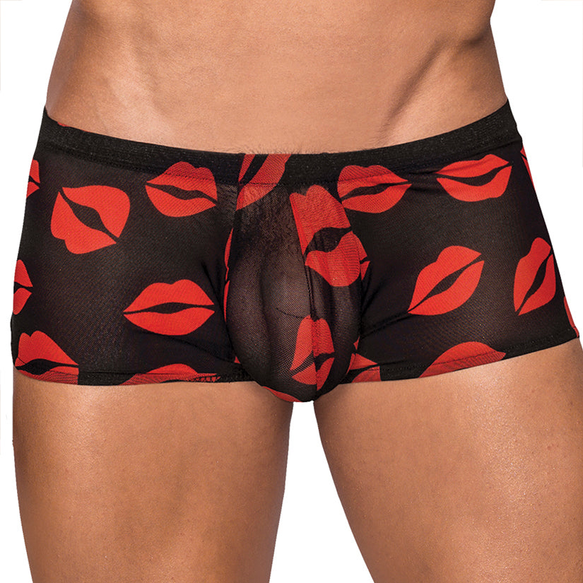 Male Power Kiss Me Mini Shorts-Black Medium-Boxed Default Title MAGIC MOMENTS INTERNATIONAL Men