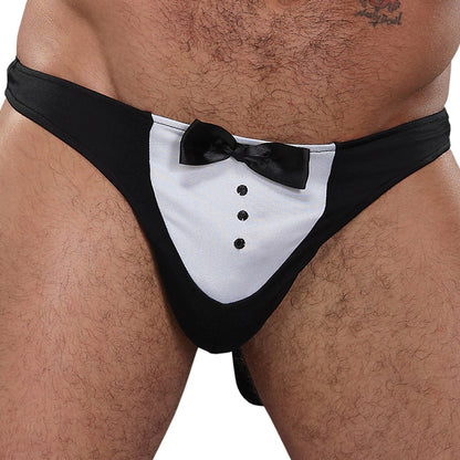 Male Power Novelty Maître D' Thong-Black One Size-Boxed Default Title MAGIC MOMENTS INTERNATIONAL Men