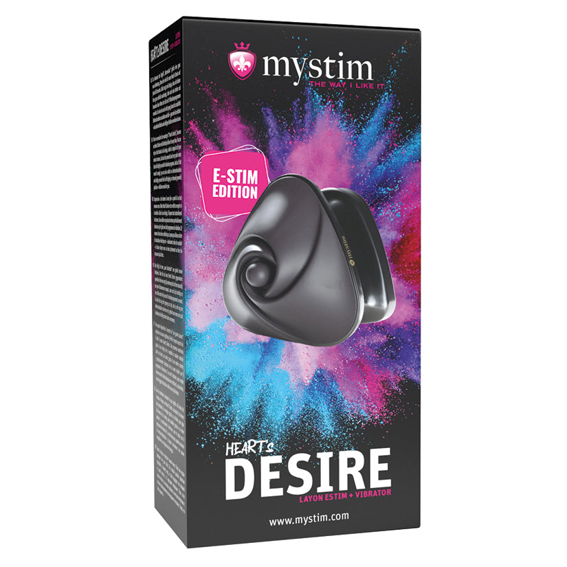 Mystim Heart's Desire Estim Layon Vibrator-Black