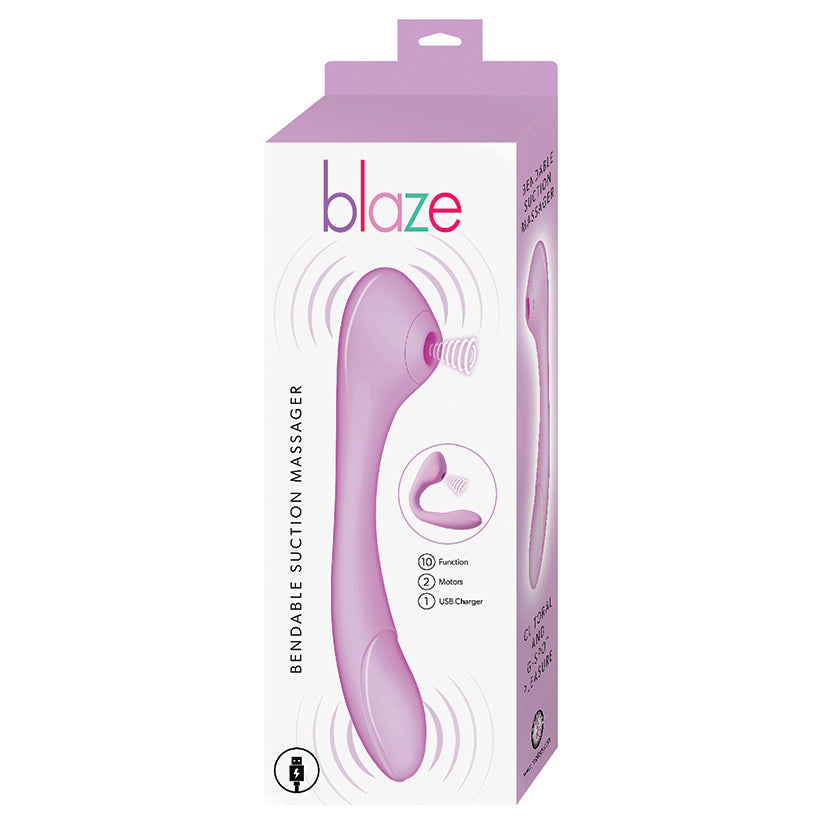 Blaze Bendable Suction Massager-Lavender