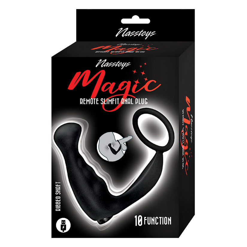 Magic Remote Slimfit Anal Plug-Black