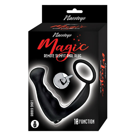Magic Remote Slimfit Anal Plug-Black