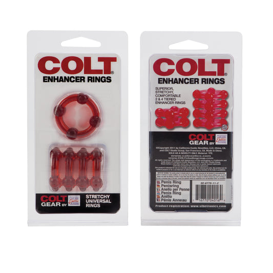 Colt Enhancer Rings - Red Default Title CalExotics - California Exotic Novelties Toys - Cockrings