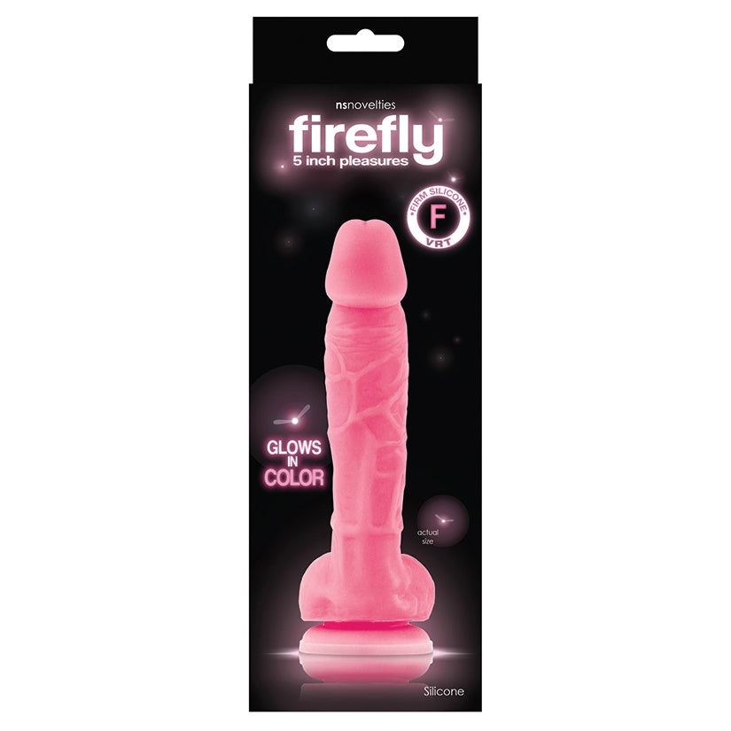 Firefly Glow In The Dark Dildo-Pink 5"