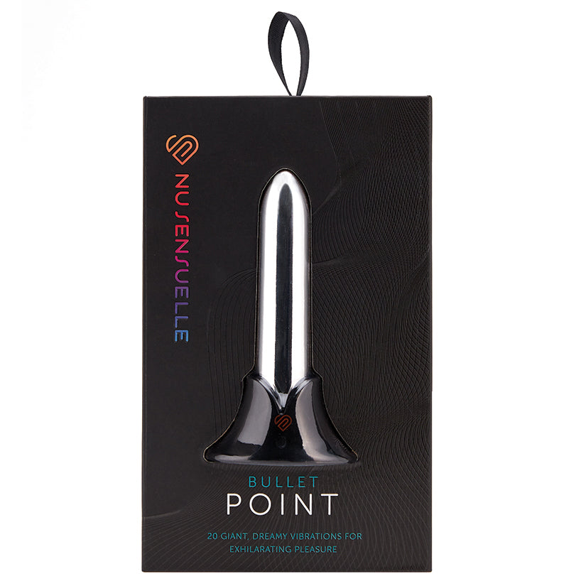 Sensuelle Point Rechargeable Bullet-Silver Default Title NOVEL CREATIONS USA Toys - Vibrators