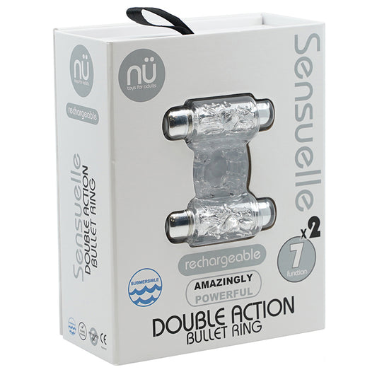 Sensuelle 7 Function Double Action C-Ring-Clear Default Title NOVEL CREATIONS USA Toys - Cockrings