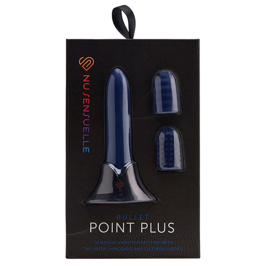 Sensuelle Point Plus 20 Function Bullet & Sleeves-Navy Blue Default Title NOVEL CREATIONS USA Toys - Vibrators