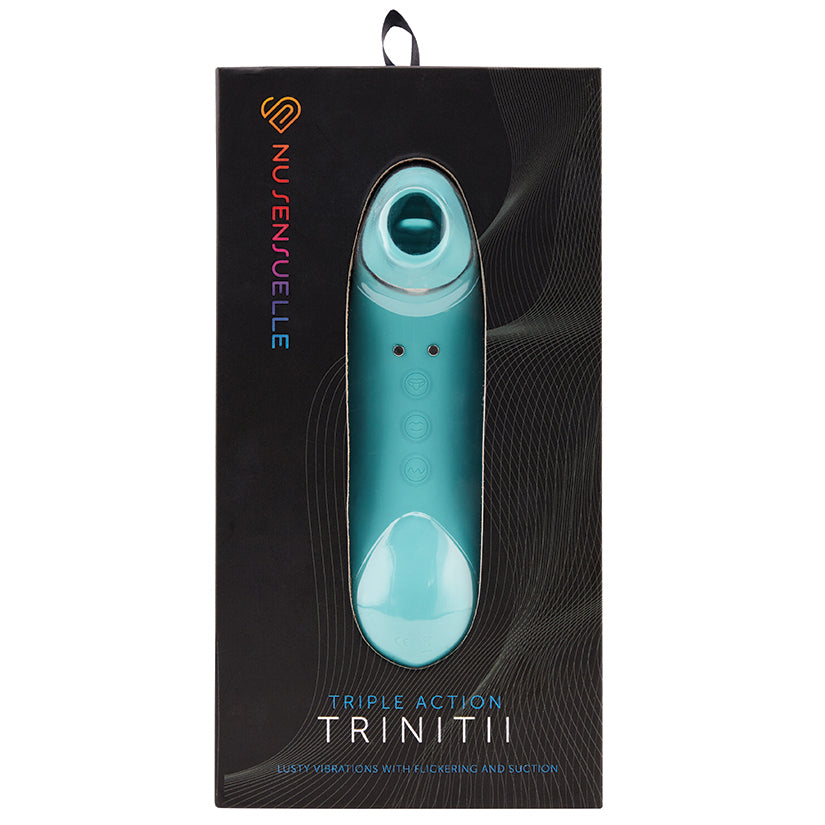 Sensuelle Trinitii 3-in-1 Suction Tongue-Electric Blue Default Title NOVEL CREATIONS USA Toys - Vibrators