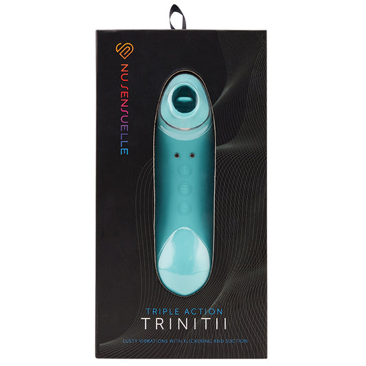Sensuelle Trinitii 3-in-1 Suction Tongue-Electric Blue Default Title NOVEL CREATIONS USA Toys - Vibrators