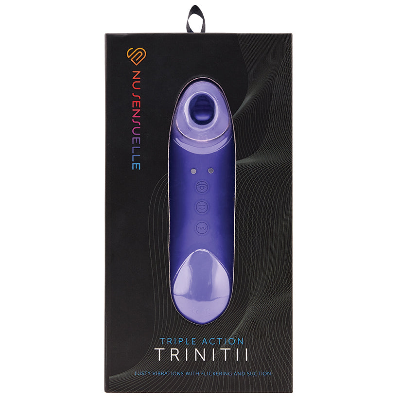 Sensuelle Trinitii 3-in-1 Suction Tongue-Ultra Violet Default Title NOVEL CREATIONS USA Toys - Vibrators