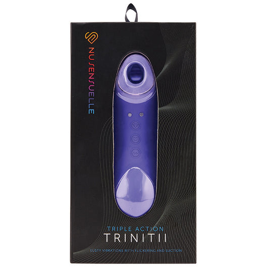 Sensuelle Trinitii 3-in-1 Suction Tongue-Ultra Violet Default Title NOVEL CREATIONS USA Toys - Vibrators