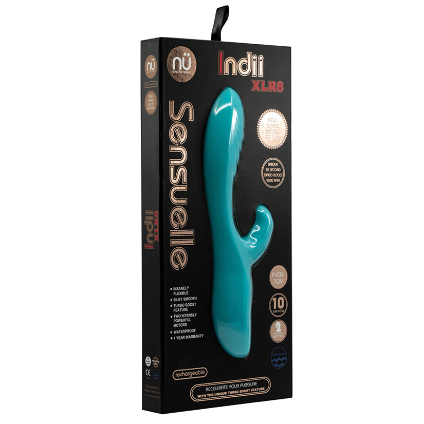 Sensuelle Indii XLR8 Flexible Dual Stimulator-Electric Blue Default Title NOVEL CREATIONS USA Toys - Vibrators