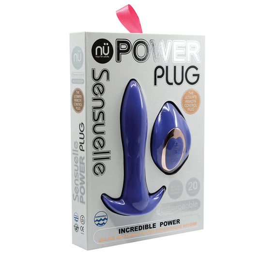 Sensuelle Power Plug with Remote Control-Ultra Violet Default Title NOVEL CREATIONS USA Toys - Anal Toys