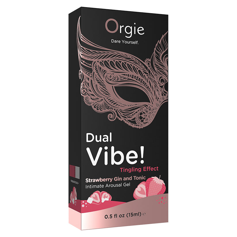 Orgie Dual Vibe! Intimate Arousal Gel-Strawberry Gin and Tonic
