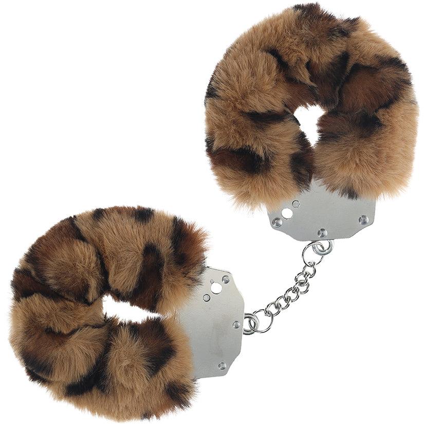 Ouch Heavy Duty Fluffy Handcuffs-Leopard