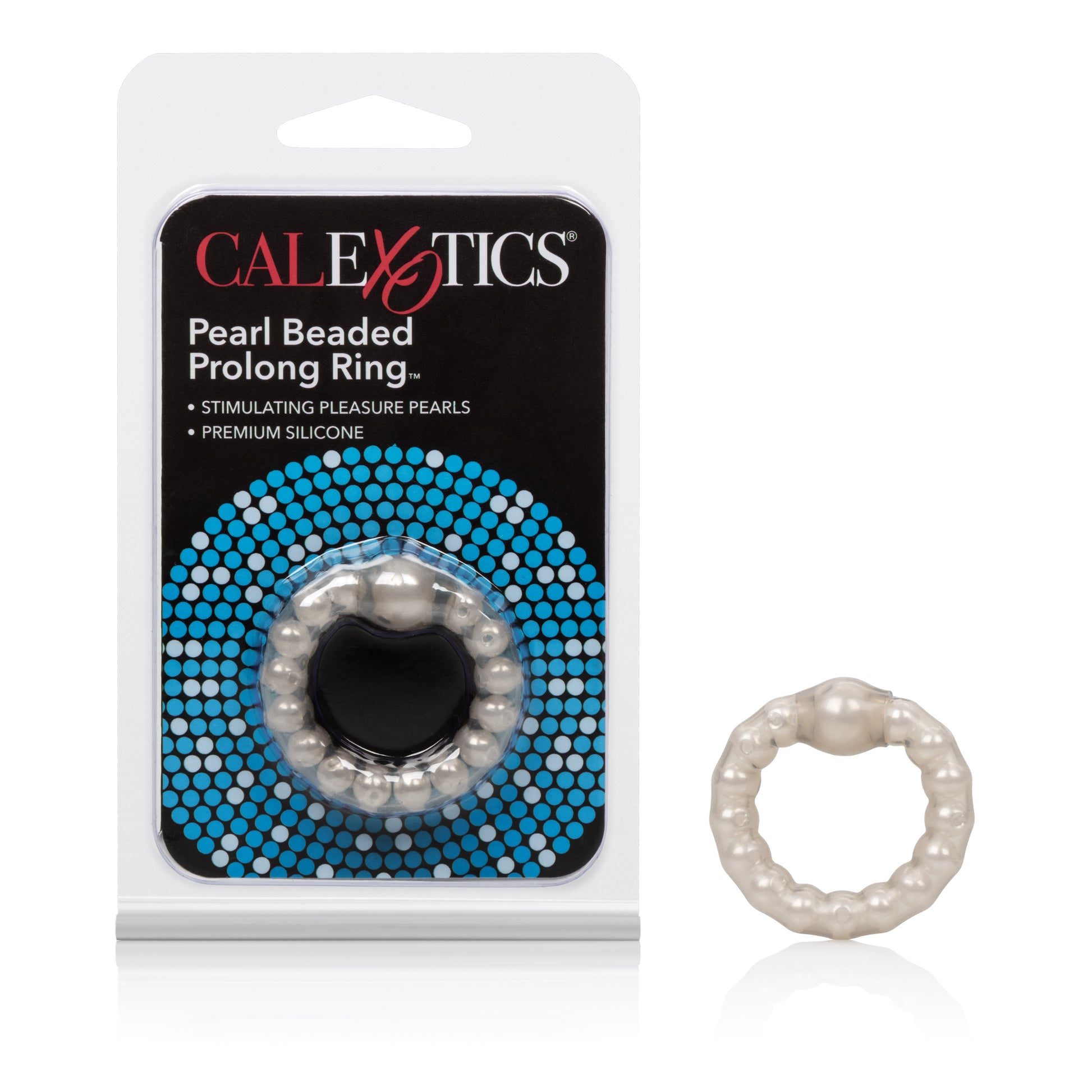 Pearl Beade Prolong Rings - Smoke Default Title CalExotics - California Exotic Novelties Toys - Cockrings