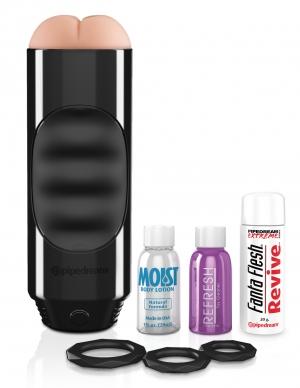 PDX Elite Mega Grip Anal Stroker Beige Default Title Pipedream Products Toys - Masturbators