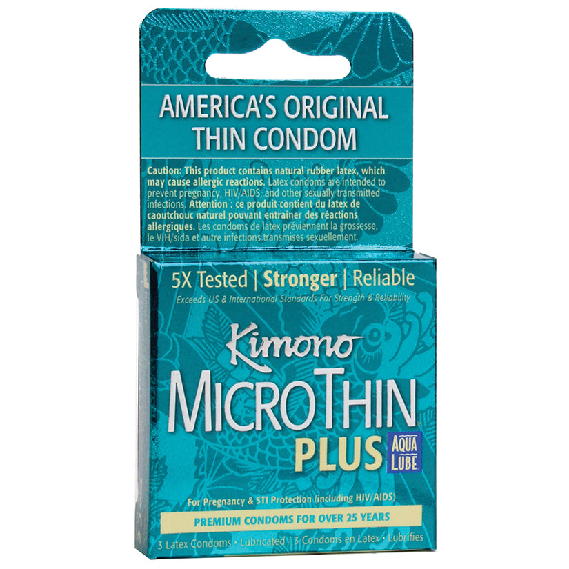 Kimono MicroThin Plus Aqua Lube (3 Pack) Default Title Paradise Marketing Health - Condoms