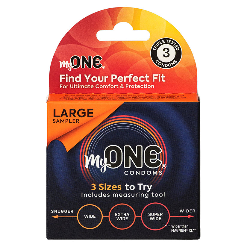 My One Large Sampler 3pk Default Title Paradise Marketing Sexual Wellness - Condoms