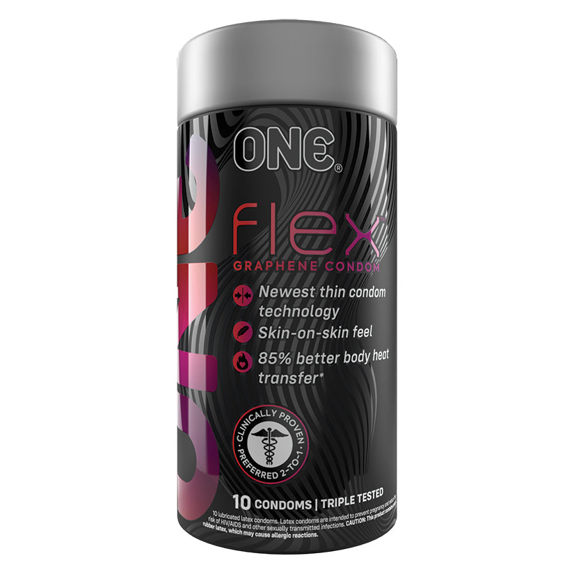 One Flex Graphene Condom 10 Pack Default Title Paradise Marketing Sexual Wellness - Condoms