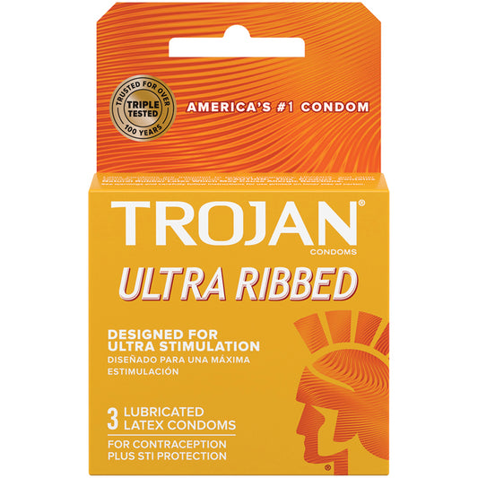 Trojan Ultra Ribbed Condoms (3 Pack) Default Title Paradise Marketing Health - Condoms